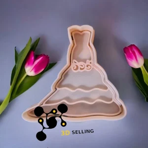 Abito Sposa Mod3 cookie cutter formina tagliabiscotti