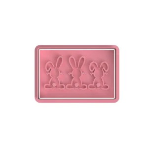 3 coniglietti cookie cutter formina tagliabiscotti